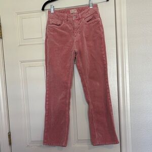 Anthropologie Pilcro Pink Straight Leg Corderoy Jeans
